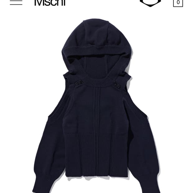 Mschf 미스치프 컷아웃 니트 후디