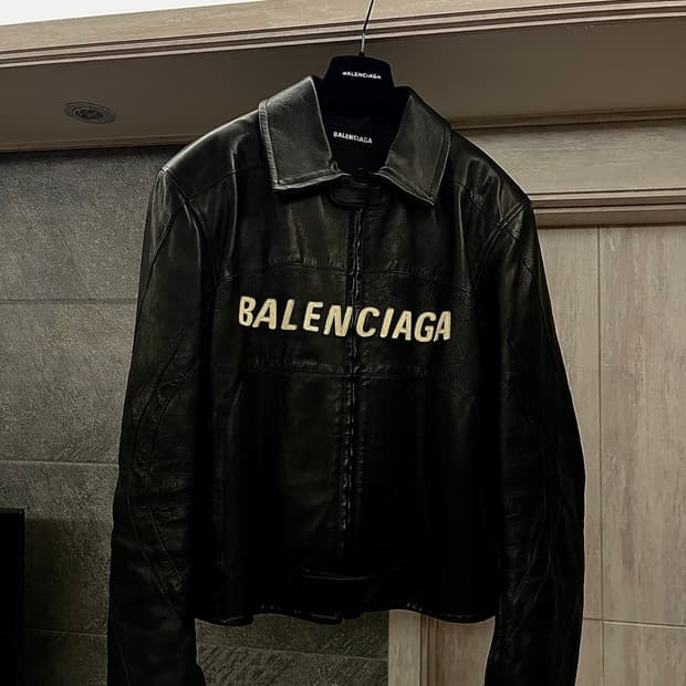 [50]발렌시아가 버팔로 레더 바이커 자켓