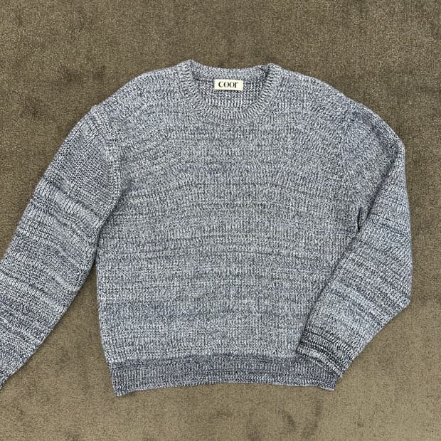 coor 트위드 크루넥 니트 M