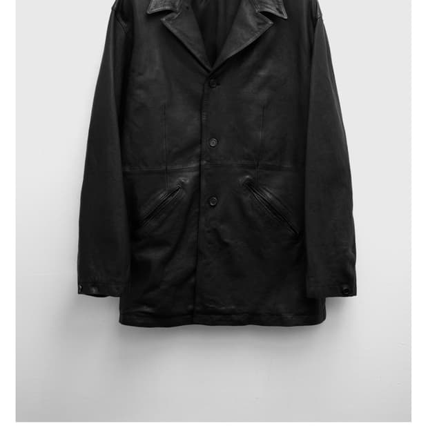 유스 워시드레더자켓 XS