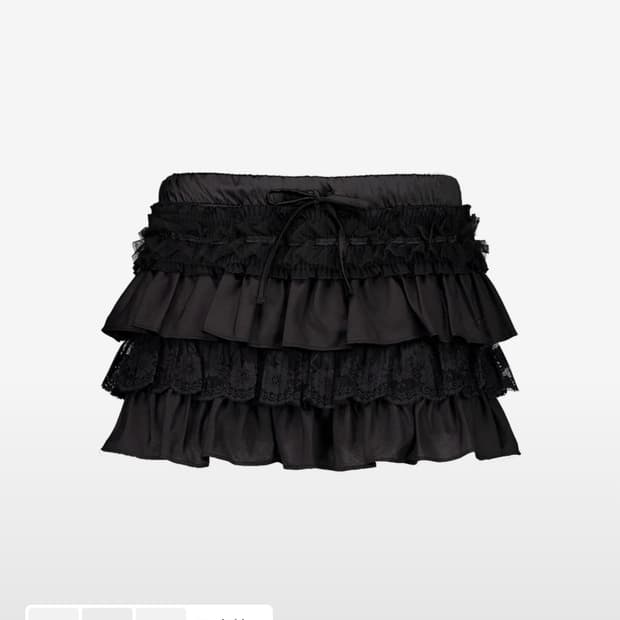 셋업이엑스이 TUTU MIX SKIRT PANTS / BLACK