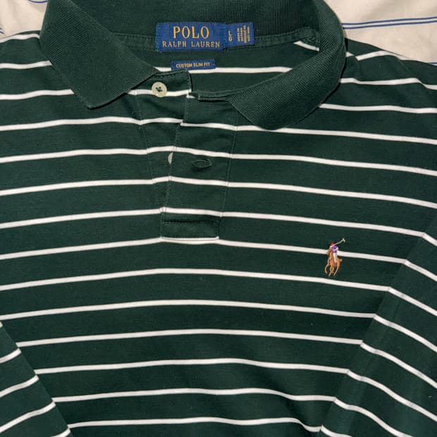 폴로 랄프로렌 스트라이프 pk 긴팔 티 L