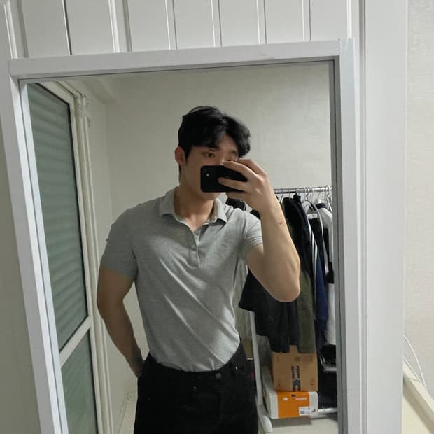 아르마니 익스체인지 코튼 피케 폴로 셔츠