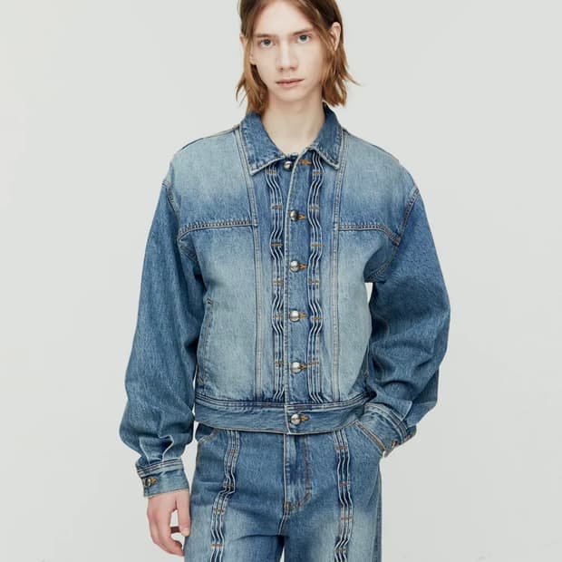 앤더슨벨 웨이브 데님 봄버 자켓 awa570m