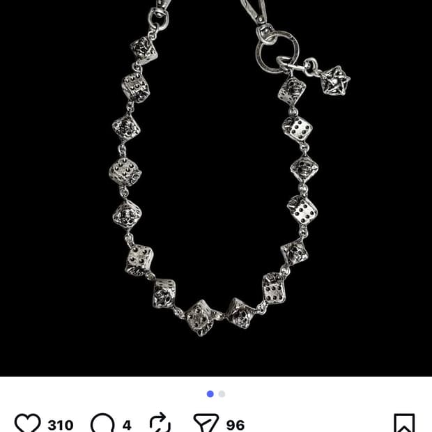 에모스탠스클럽 스컬 다이스 체인 os