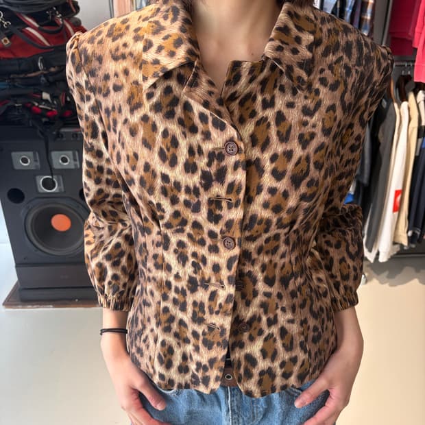 Moschino Jeans 레오파드 패턴 블라우스 자켓