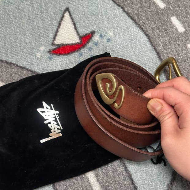 스투시 메탈 S 팁 벨트 데저트 / LXL