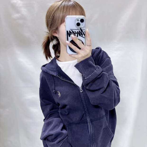 폴로 랄프로렌 빈티지 워싱 포니 후드집업 