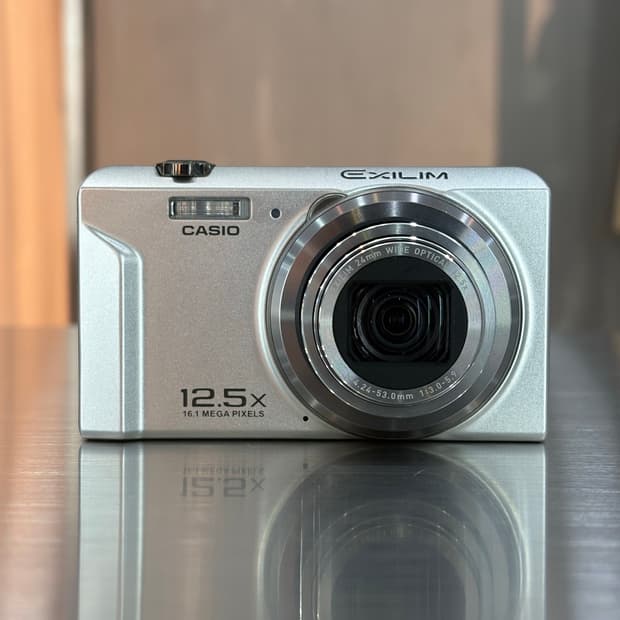 날짜표시)카시오 엑슬림 zs-160 실버 빈티지디카