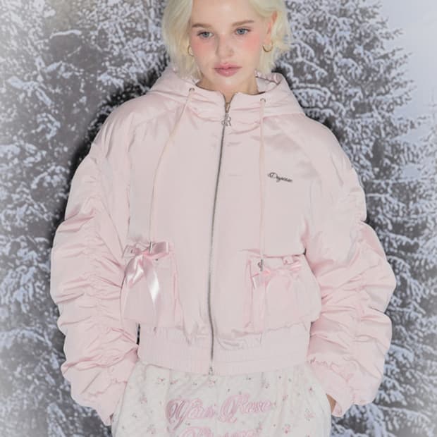 드라이로즈 SHIRRING DUCK DOWN PUFFER JACKET