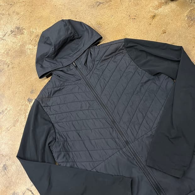 [정품/L] 나이키 블랙 후드 퀼팅 자켓b18