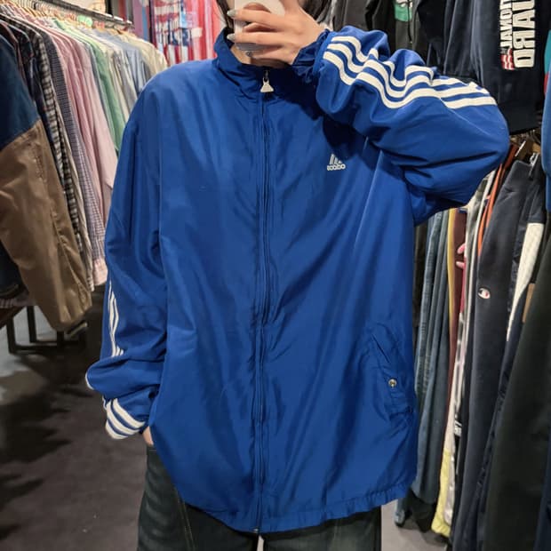  [IM] adidas 아디다스 블루 삼선 바람막이