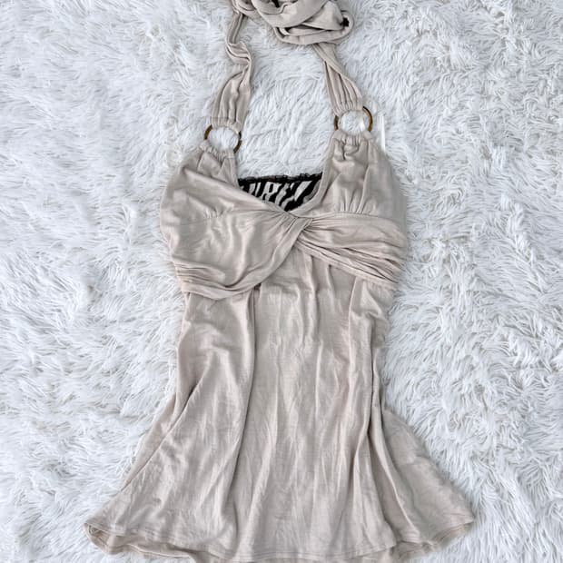 세실맥비 00‘s 레오파드 홀터 나시 탑