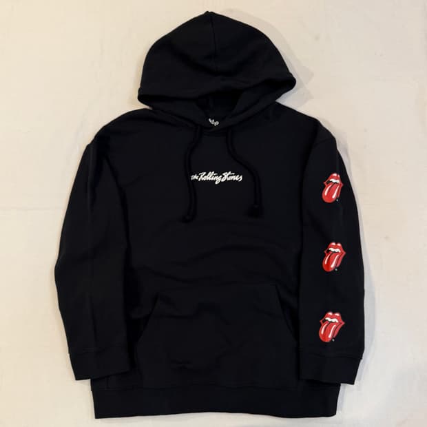 롤링스톤즈 암로고 빈티지 후드티 블랙