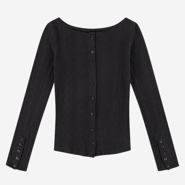 코이세이오 투웨이 롱슬리브 티셔츠 차콜