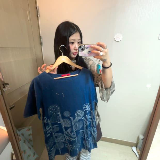 나무 반팔티셔츠 원피스