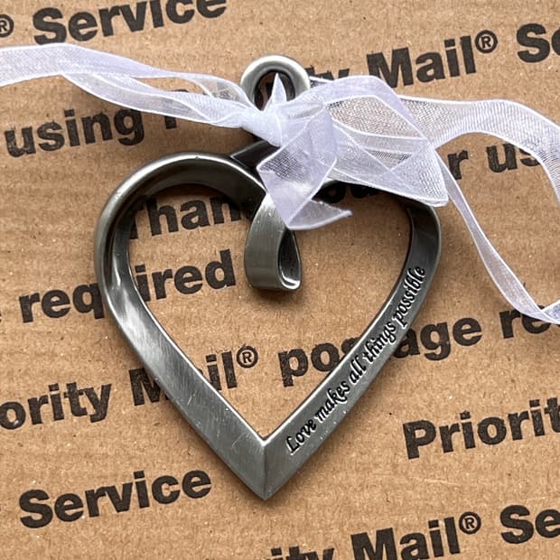 90s vtg Heart Keyring