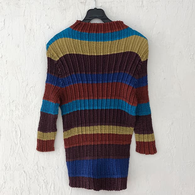 vintage crinkle stripe top