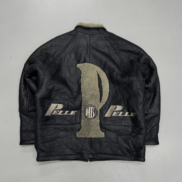 펠레펠레 90s 리얼레더 가죽 무스탕 자켓