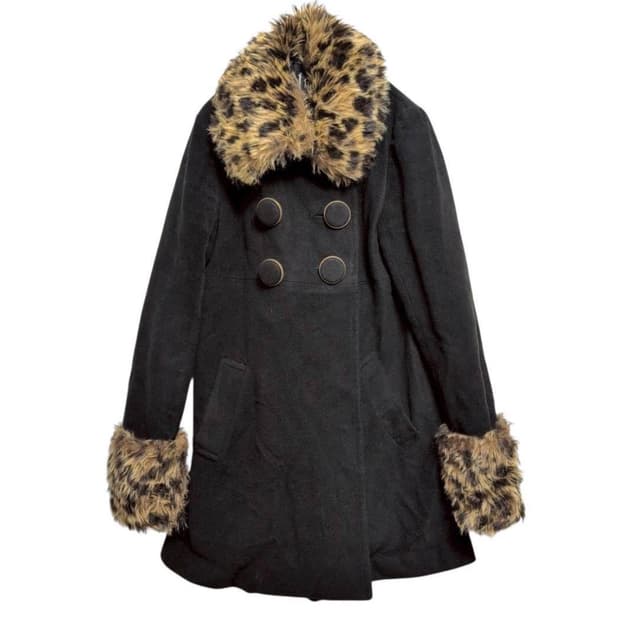 세실맥비 호피 퍼카라 코트 오네갸루 쿠로갸루