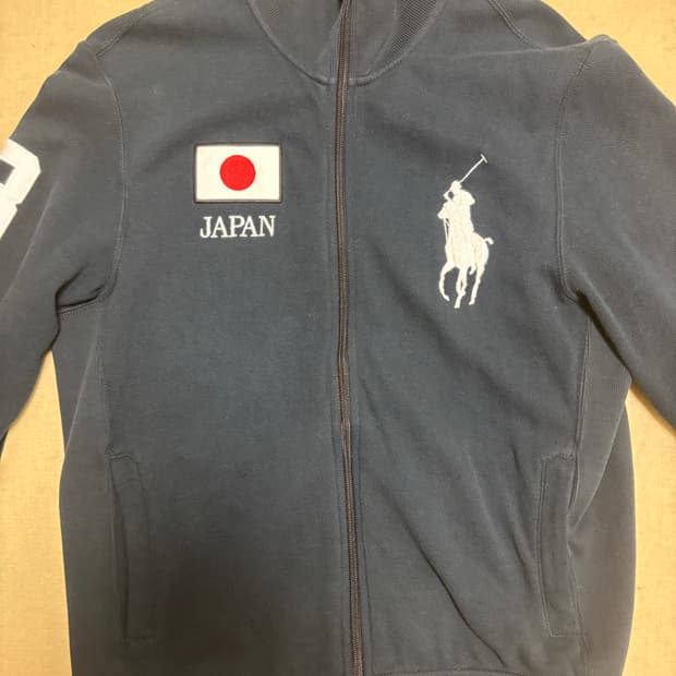 폴로 빅포니 집업 일본 플래그 블랙