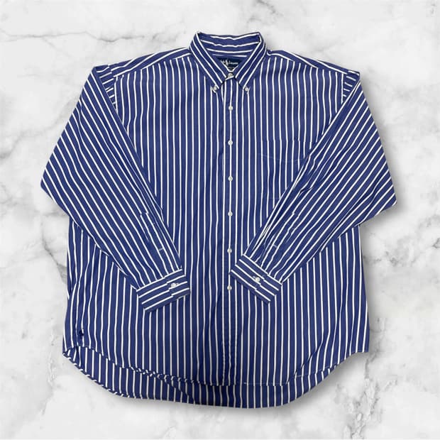 폴로 랄프로렌 - 블루 스트라이프 빅 셔츠