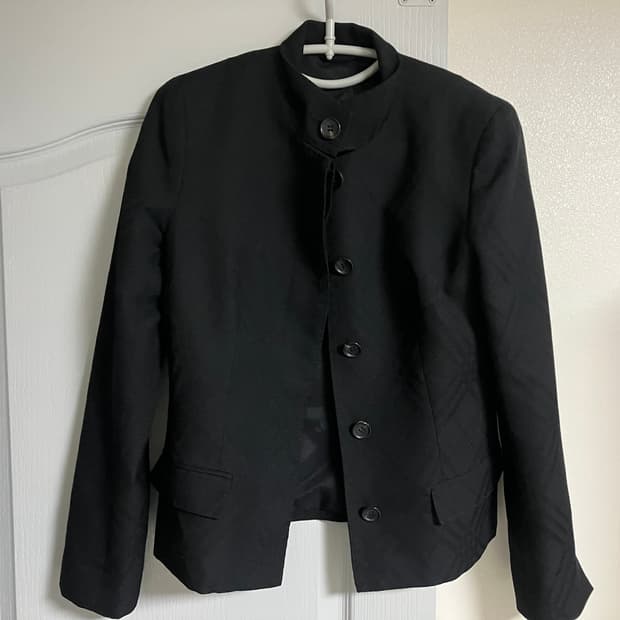 버버리 블랙 체크 자켓