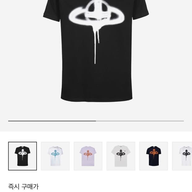 비비안 웨스트우드 스프레이 오브 코튼 티셔츠 블랙 