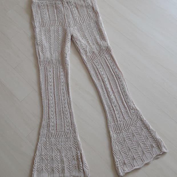 니트 크로쉐 팬츠