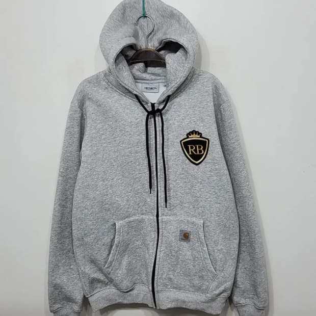 (L) 칼하트 후드집업 티셔츠 그레이 기모 아메카지 캐주얼 