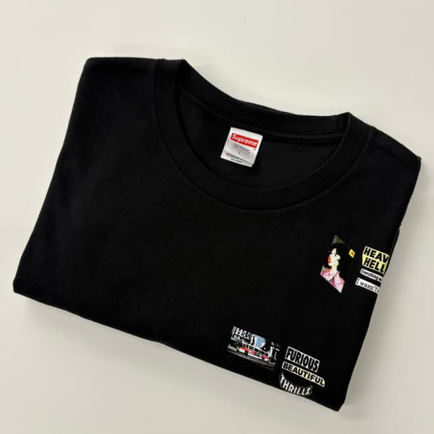 Supreme 슈프림 업셋 블랙 티셔츠