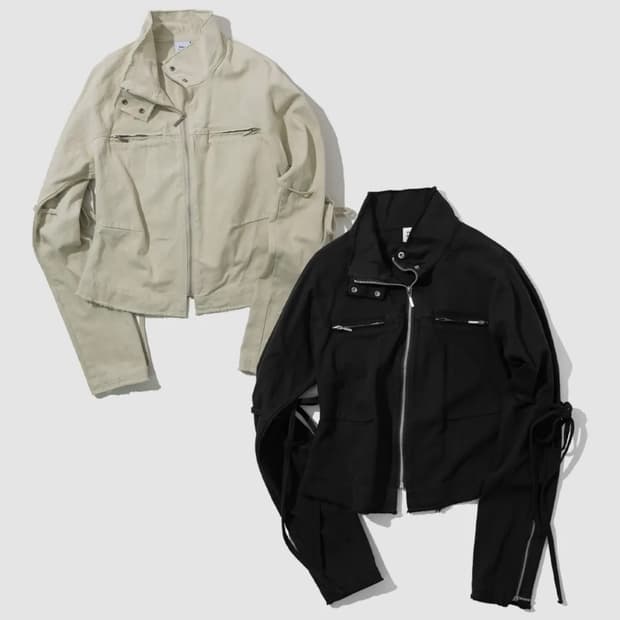 플레이스스튜디오 코튼 집업 자켓 블랙