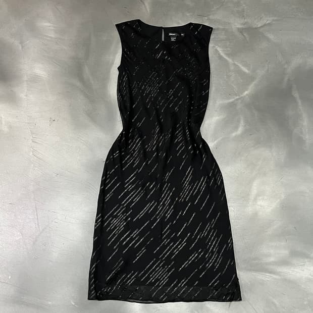 dkny 시스루 다크 원피스 y17049