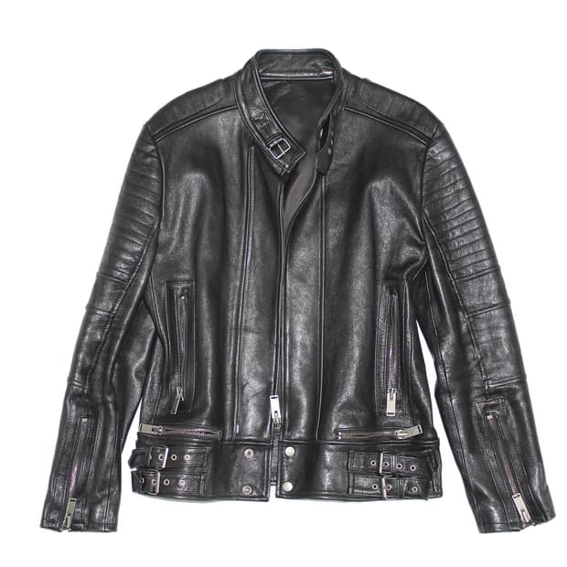 2000s JAPAN 램스킨 싱글 레더 바이커 자켓