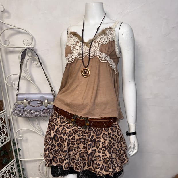 Ray Beams rabbit fur trimming sleeveless