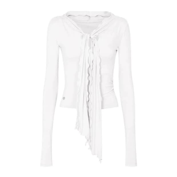 [S] 페인오어플레저 블레어 타이 탑 화이트