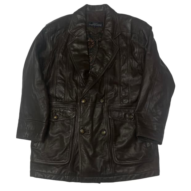 입생로랑 브라운 램스킨레더자켓 95