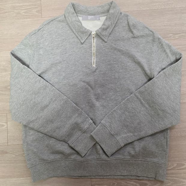 에잇세컨즈 카라 반집업 티셔츠 Grey XL