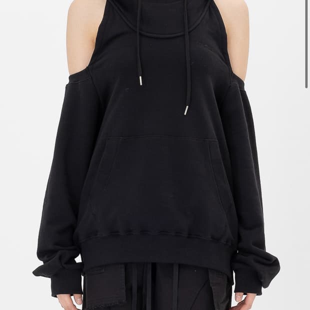 나체 베어 슬릿 후디 후드티 갸루