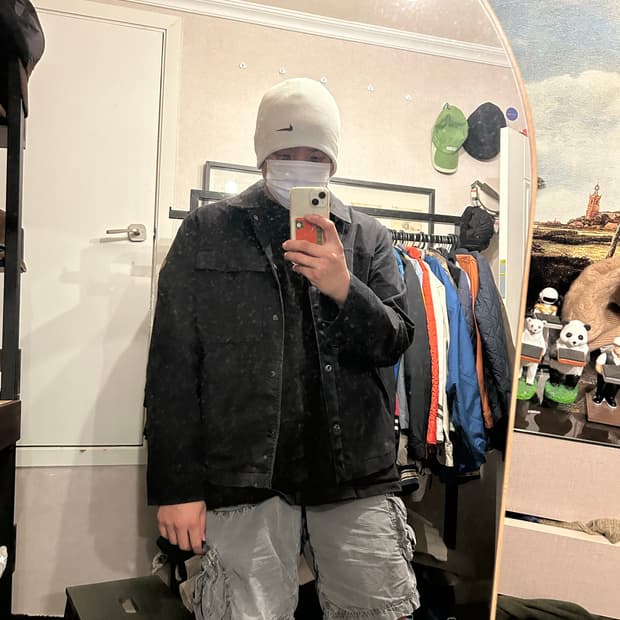 팀버랜드  블랙컬러  요트코튼 빈티지 해링턴 자켓 110size 