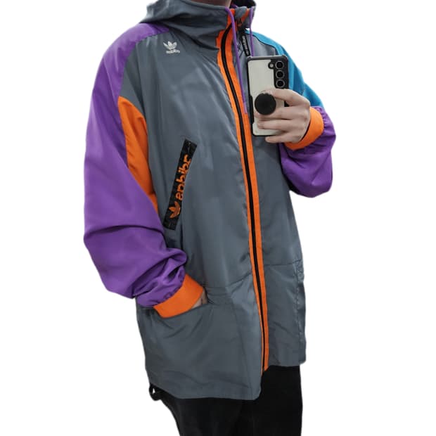4XL 아디다스 카르카이 컬러블록 바람막이 후드자켓