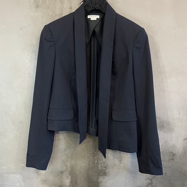 헬무트랭 비대칭 숄칼라 블레이저