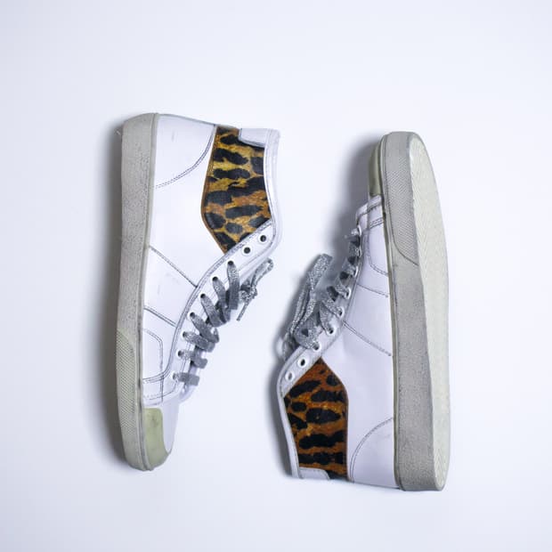 Saint Laurent Leopard high top sneakers