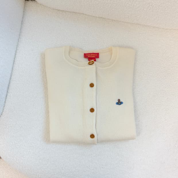 비비안웨스트우드 미니 로고 울 가디건