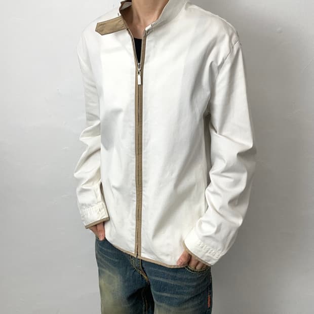 Solid Homme Contrast Trim Zip-Up Jacket