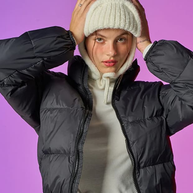 콜릿 크롭 안나 덕다운 오리털 패딩 블랙 free