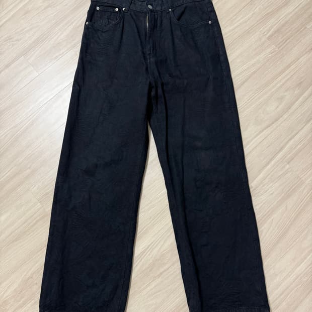 유스 플라워 자카드 데님 M