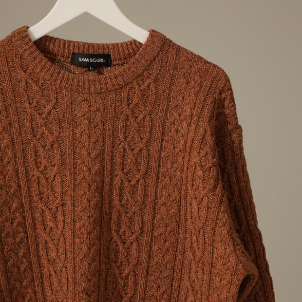 SAM SCURI 빈티지 케이블 니트