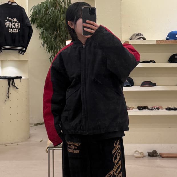 90s 나이키 빅스우시 올드스쿨 박시핏 우븐 자켓 U312