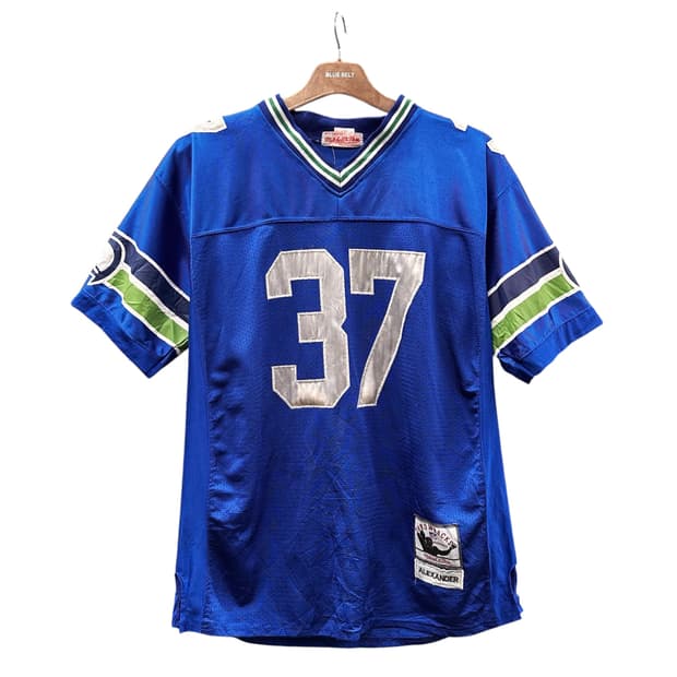 NFL 미첼엔네스 로열 시애틀 시호크스 2000 레거시 블루 져지 반팔